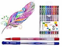 набор 10 ручек масляных 0,7 sailor  м-5700-10 /mazari