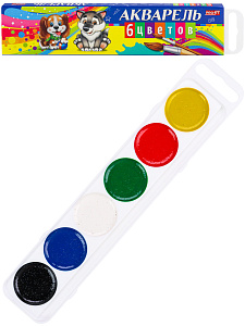 акварель  6цв картон.коробка, ка-2985 /profit
