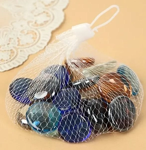 декоративные камушки круглые, 250гр, 22шт, в сетке, микс 650619 декоративные камушки круглые, 250гр, 22шт, в сетке, микс 650619