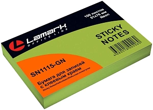 бумага самокл. 51*76 100л зеленый неон sn1115-gn /lamark