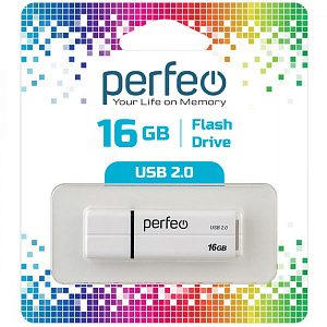 флэш карта 16gb perfeo usb c01g2 белая изображение флэш карта 16gb perfeo usb c01g2 белая
