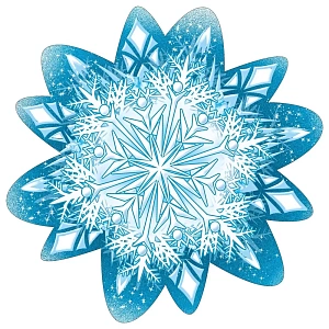 панно новогоднее снежинка на скотче, картон 15*15см 079.428 /мирпоздр