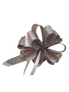 бант-шар 2,3см голография, серебряный бл-8012 /miland фото