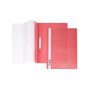 скоросшиватель а5 с прозрачной обложкой красный asp_00103 /hatber