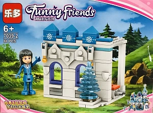 конструктор пласт. funny friends кукольный домик, 88дет. 7039-2