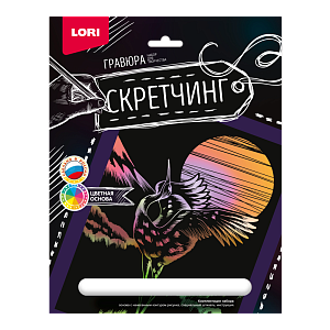 скретчинг 18*24 животные. журавль гр-722 /lori