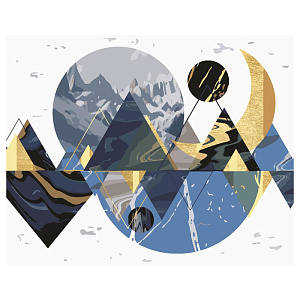 набор для раскрашивания по номерам 40*50 абстракция, с поталью кхп_48155 /трисовы