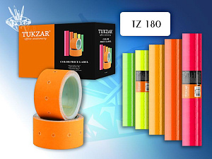 этикет-лента  21,4*12 мм 180шт.,  цв.ассорти tz180