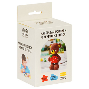роспись фигурки из гипса мишка-малыш 8,5см, краски, кисть нр_52925 /трисовы