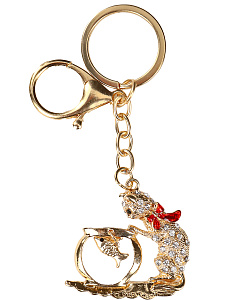 брелок со стразами грациозная кошка 4*4см т-5130 /miland изображение брелок со стразами грациозная кошка 4*4см т-5130 /miland