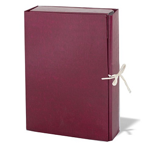 папка-короб 85 мм  бумвинил на завязках , до 700 листов, 120298 /br