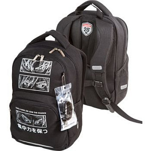 ранец эргономический fit26 fearless. 39*26.5*15.5см, 500г, 2о, светоотр., 7033518 /devente