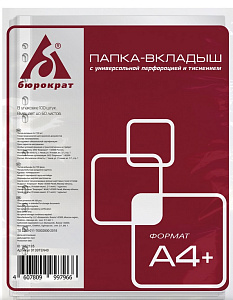 мультифора  а4+ 40мкм комплект 100шт, премиум тиснение 013bten40 /бюрократ
