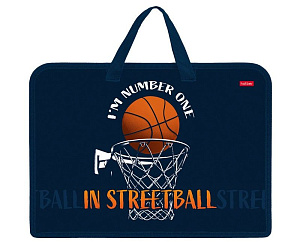 папка с ручками а4 на молнии street ball, пластик, amn_25061 /hatber