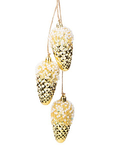 декор.укр три шишечки 27см пластик 88600 /феникспрезент изображение декор.укр три шишечки 27см пластик 88600 /феникспрезент