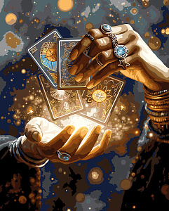 набор для раскраш. по номерам 40*50 волшебное предсказание, со светодиод., pnb/pldd-291 /фрея