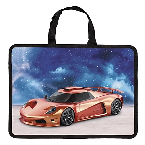 папка с ручками а4 на молнии sport car. расширение 8см, пп40111 /listoff