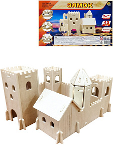 сборная модель из дерева замок 43дет., 18*21,3*13см см-4717-а4 /рыжийкот изображение сборная модель из дерева замок 43дет., 18*21,3*13см см-4717-а4 /рыжийкот