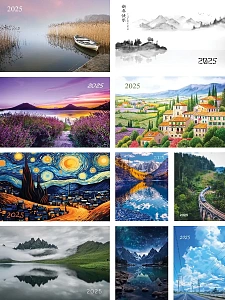 календарь карманный природа и исскуство ассорти 10 дизайнов, мелов.картон 250г/м2, кк-8139 /пп