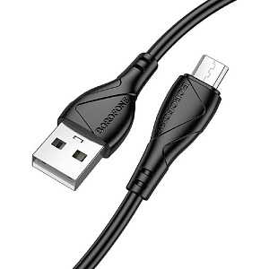 кабель borofone bx121 usb micro /1m/ 2.4a/ черный