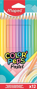 карандаши 12цв. pastel трехгранные, ударопрочный грифель, 832069 /maped изображение карандаши 12цв. pastel трехгранные, ударопрочный грифель, 832069 /maped
