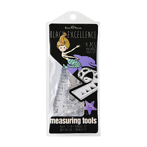 набор чертежный 4 предмета, гибкий black excellence.русалка 45-0022/03 /bv