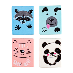 ластик прямоугольный happygraphix милашки-мордашки 4цвета ассорти 42-0034 /bv изображение ластик прямоугольный happygraphix милашки-мордашки 4цвета ассорти 42-0034 /bv