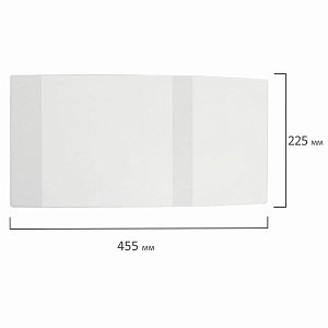 обложка 225*455  для дневника, пвх 120мкм, прозрачная /юнландия