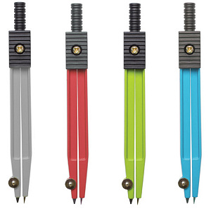 циркуль 115мм металл, чехол, ассорти, 210655 /юнландия