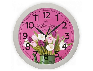 часы настен. классика. рубин, 6026, круг, черные, 29см