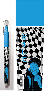 ручка 0,5 аниме. клетка голубая гелевая, прорез. корпус, синяя 70516 /centrum изображение ручка 0,5 аниме. клетка голубая гелевая, прорез. корпус, синяя 70516 /centrum