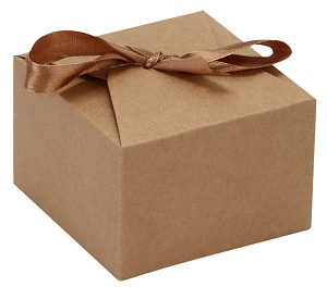 коробка подарочная 9*9*6 крафт 212872 /кокос фото