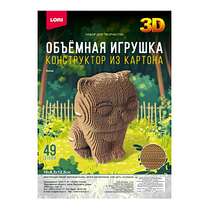 конструктор 3d из картона объемная игрушка. котик нг-002 /lori изображение конструктор 3d из картона объемная игрушка. котик нг-002 /lori