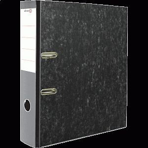 орднер 75мм р мраморный черный,  метал.окантовка, 059018101 /workmate