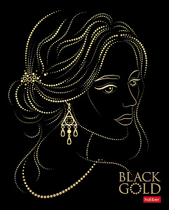 тетрадь 48л клетка lady gold. мко, 3d фольга,  48т5лофв1 /hatber