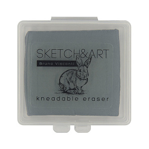 ластик-клячка 48*50*15мм в пласт.контейнере серый 42-0042 /bv