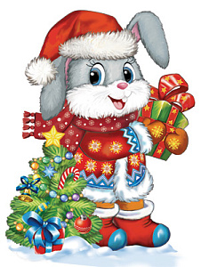 панно зайчик дед мороз а3 ф-14585 /сфера