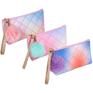 пенал-косметичка 210*80*35 factura..треугольная исккожа подкладка, серая, 7026531 /devente