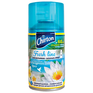 освежитель воздуха лазурный бриз (запасной баллон), 250мл /chirton