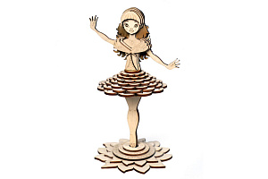 конструктор 3d дерев. подвижн дюймовочка 110*110*210мм 35дет. 5+ 00-16 /lemmo