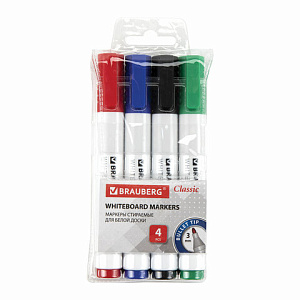 набор 4 маркера для доски 3мм classic, 152117 /br