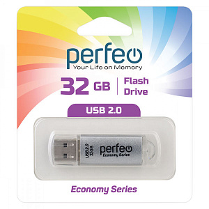 флэш карта 32gb perfeo usb e01,с01 economy series белая изображение флэш карта 32gb perfeo usb e01,с01 economy series белая