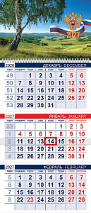 календарь квартальный 2027 эконом 1 гребень моя россия 3кв1гр3 /hatber изображение календарь квартальный 2027 эконом 1 гребень моя россия 3кв1гр3 /hatber