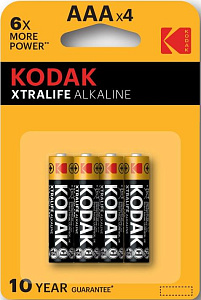 батарейка (4шт/пленка) lr03 kodak xtralife изображение батарейка (4шт/пленка) lr03 kodak xtralife