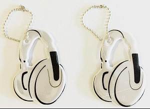 брелок виниловый светоотражающий headphones 4,2*6см 9082003 /dev