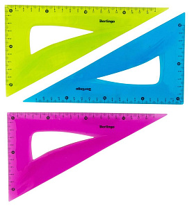 треугольник 30гр*18см пластиковый, гибкий, ассорти tr_10018 /berlingo изображение треугольник 30гр*18см пластиковый, гибкий, ассорти tr_10018 /berlingo