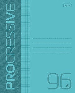 тетрадь 96л клетка progressive бирюзовая пластик.обл. 96т5в1 088807 /хатбер