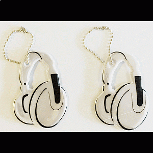 брелок виниловый светоотражающий headphones 4,2*6см 9082003 /dev