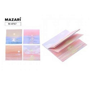 бумага самокл. 75*75 4*20л с рисунком ассорти, м-4767 /mazari изображение бумага самокл. 75*75 4*20л с рисунком ассорти, м-4767 /mazari