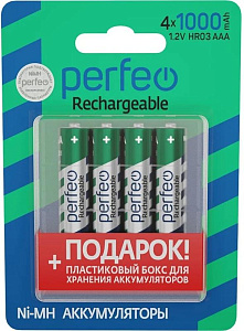 аккумулятор (4шт/комплект) perfeo 1100ma ааа изображение аккумулятор (4шт/комплект) perfeo 1100ma ааа